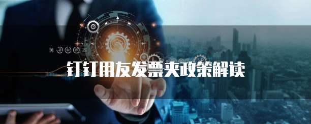 钉钉用友发票夹政策解读
