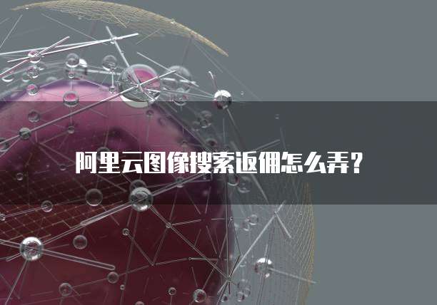 阿里云图像搜索返佣怎么弄？