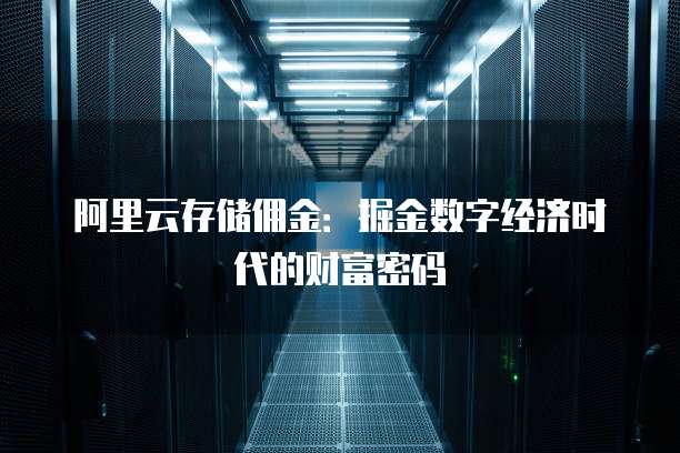 阿里云存储佣金:掘金数字经济时代的财富密码