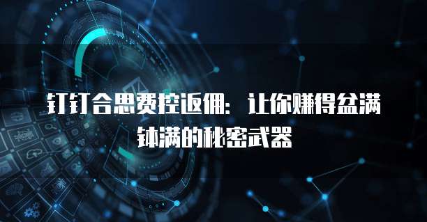 钉钉合思费控返佣：让你赚得盆满钵满的秘密武器