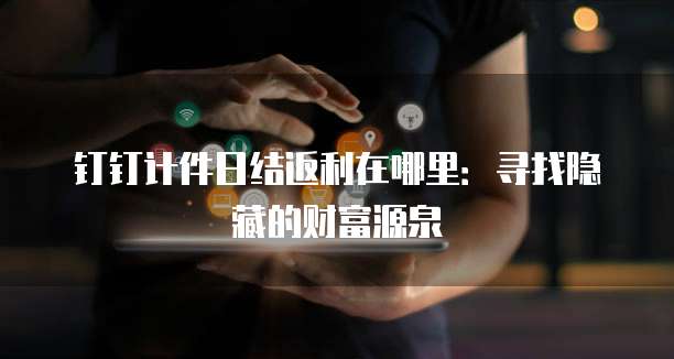 钉钉计件日结返利在哪里:寻找隐藏的财富源泉