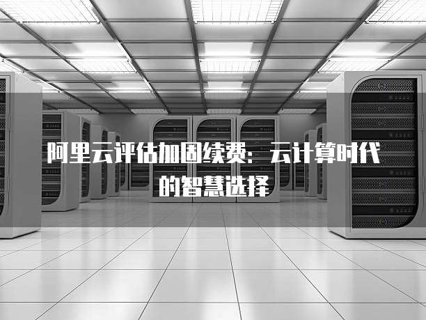 阿里云评估加固续费:云计算时代的智慧选择