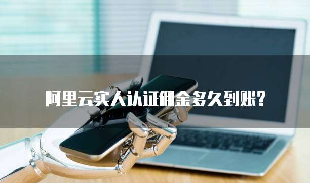 阿里云实人认证佣金多久到账?
