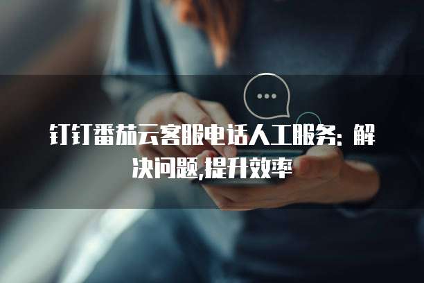 钉钉番茄云客服电话人工服务: 解决问题,提升效率