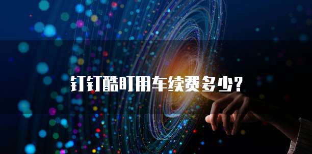 钉钉酷盯用车续费多少?