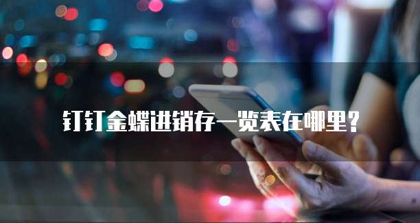 钉钉金蝶进销存一览表在哪里?