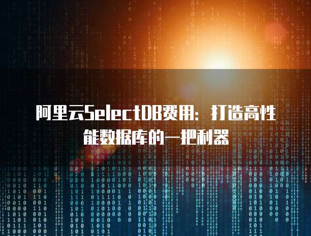 阿里云SelectDB费用:打造高性能数据库的一把利器