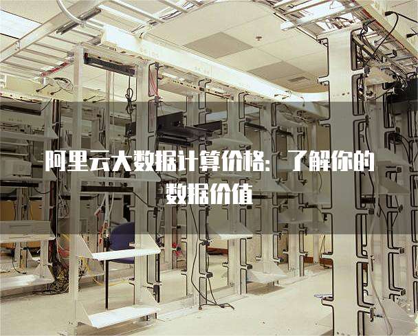阿里云大数据计算价格:了解你的数据价值