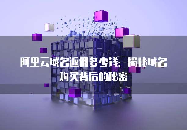 阿里云域名返佣多少钱：揭秘域名购买背后的秘密