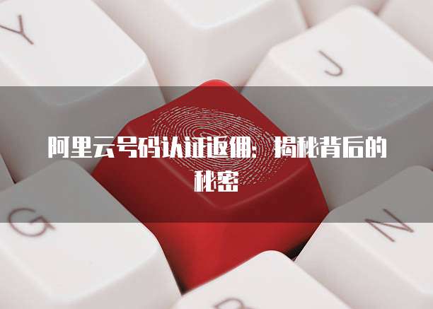 阿里云号码认证返佣:揭秘背后的秘密