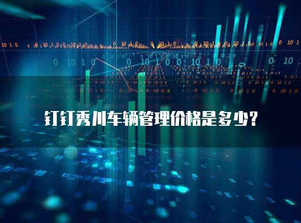 钉钉秀川车辆管理价格是多少?