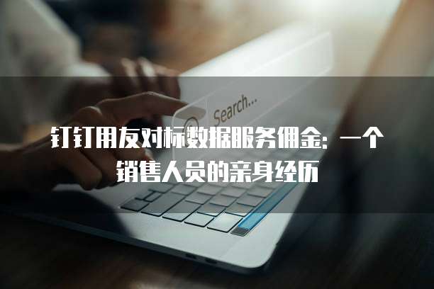 钉钉用友对标数据服务佣金: 一个销售人员的亲身经历