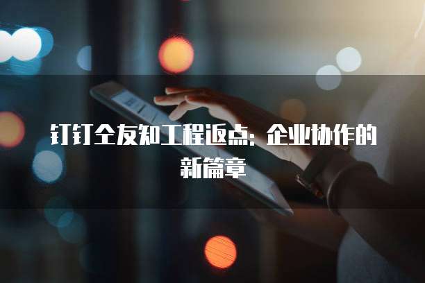 钉钉仝友知工程返点: 企业协作的新篇章