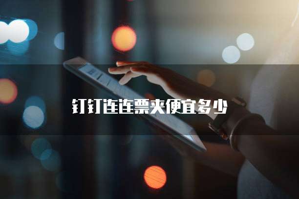 钉钉连连票夹便宜多少