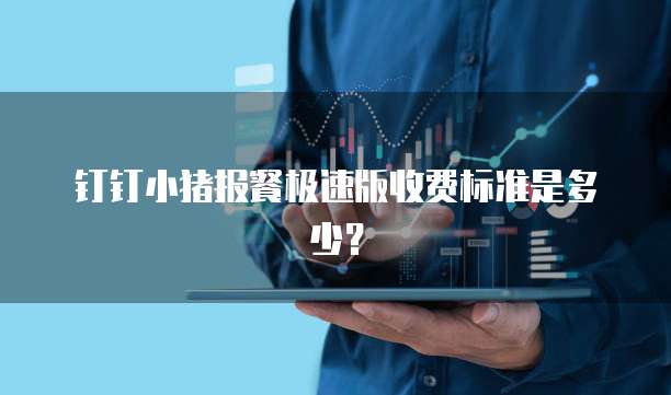 钉钉小猪报餐极速版收费标准是多少?