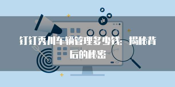 钉钉秀川车辆管理多少钱:揭秘背后的秘密