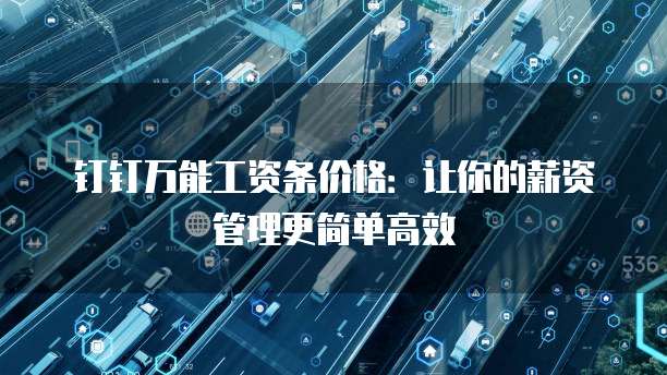 钉钉万能工资条价格：让你的薪资管理更简单高效