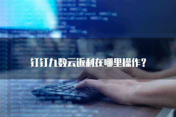 钉钉九数云返利在哪里操作?