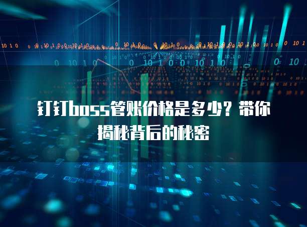 钉钉boss管账价格是多少？带你揭秘背后的秘密