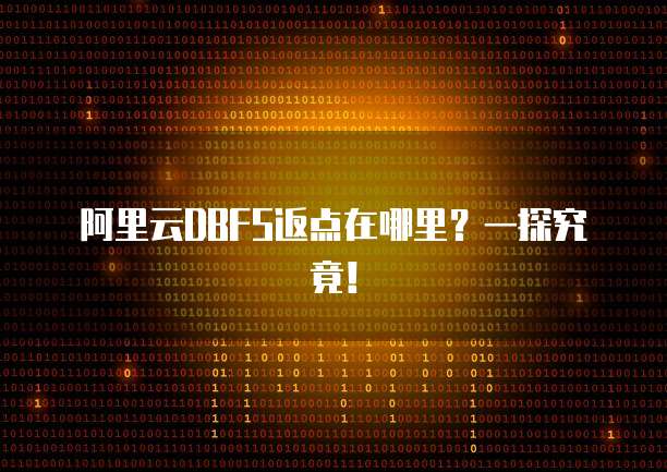 阿里云DBFS返点在哪里?一探究竟!
