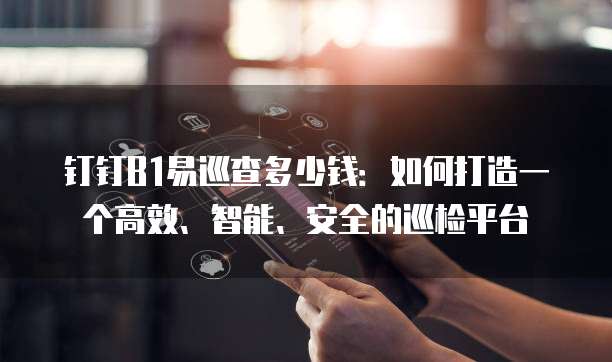 钉钉B1易巡查多少钱:如何打造一个高效、智能、安全的巡检平台