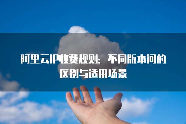 阿里云IP收费规则:不同版本间的区别与适用场景