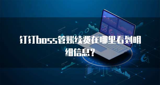 钉钉boss管账续费在哪里看到明细信息?