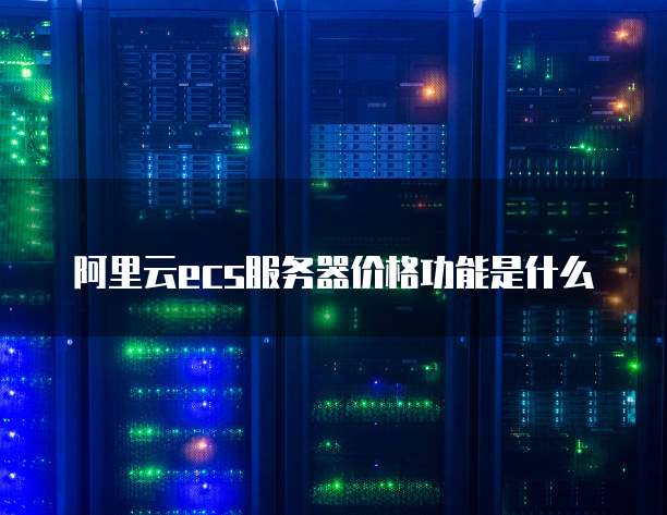 阿里云ecs服务器价格功能是什么