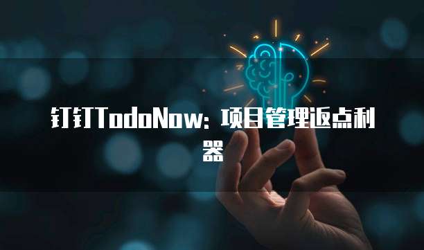 钉钉TodoNow: 项目管理返点利器