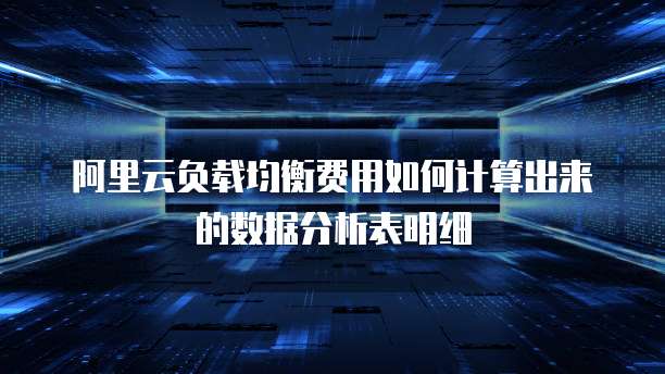 阿里云负载均衡费用如何计算出来的数据分析表明细