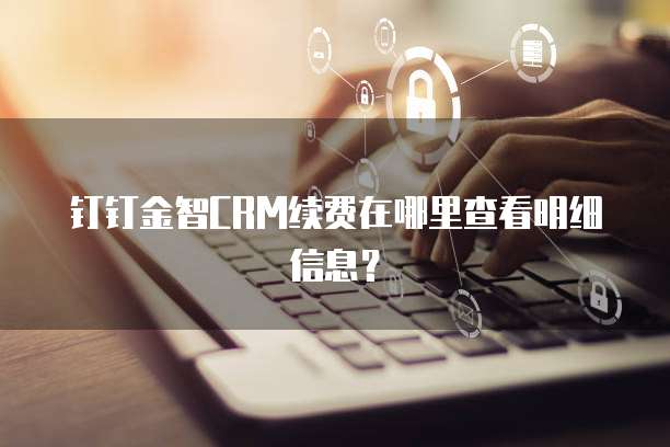钉钉金智CRM续费在哪里查看明细信息?