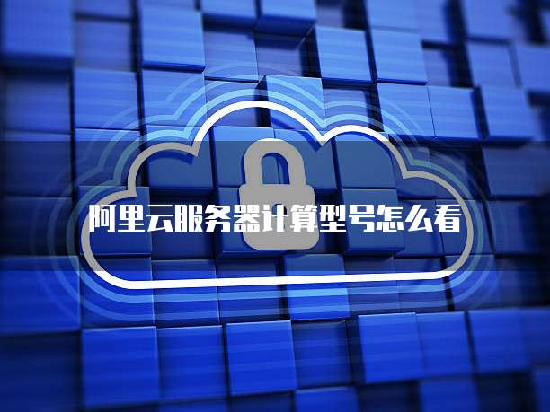 阿里云服务器计算型号怎么看