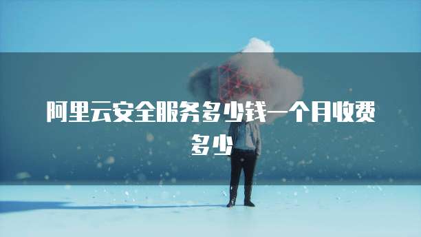 阿里云安全服务多少钱一个月收费多少