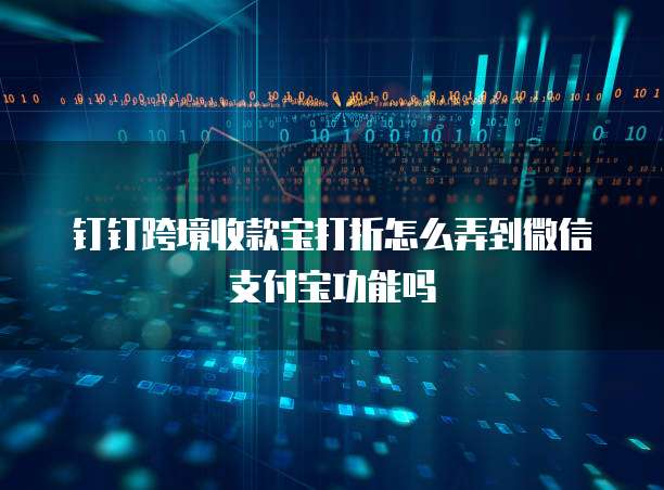 钉钉跨境收款宝打折怎么弄到微信支付宝功能吗