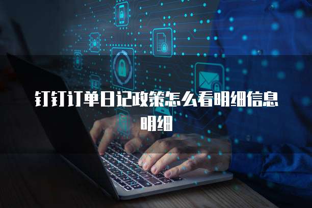 钉钉订单日记政策怎么看明细信息明细