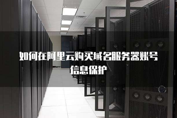 如何在阿里云购买域名服务器账号信息保护