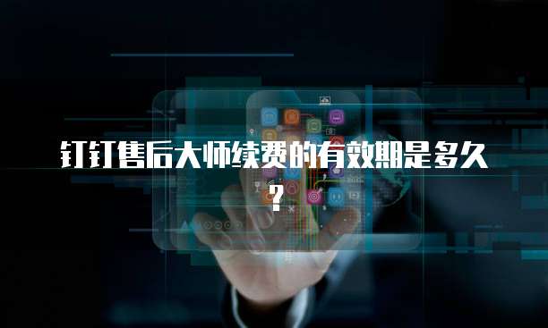 钉钉售后大师续费的有效期是多久?