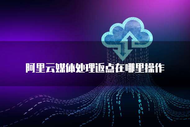 阿里云媒体处理返点在哪里操作