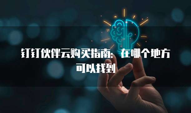 钉钉伙伴云购买指南:在哪个地方可以找到