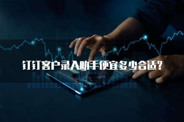 钉钉客户录入助手便宜多少合适？