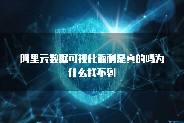 阿里云数据可视化返利是真的吗为什么找不到