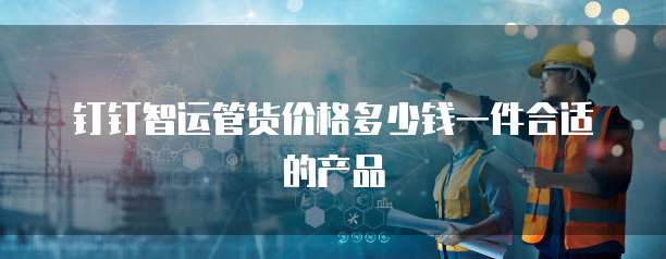 钉钉智运管货价格多少钱一件合适的产品