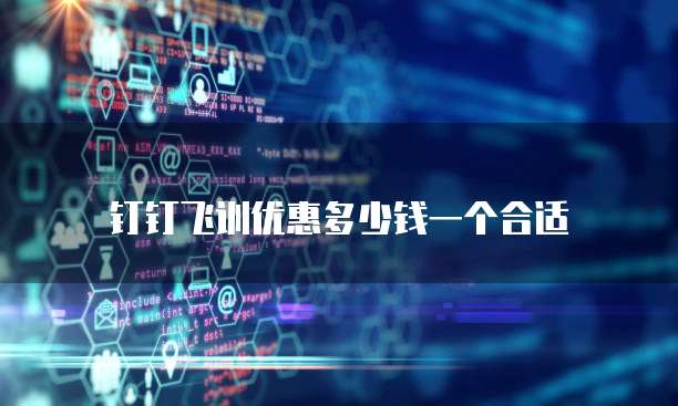钉钉飞训优惠多少钱一个合适