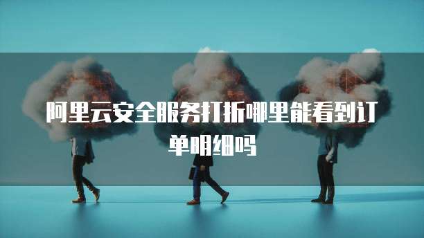 阿里云安全服务打折哪里能看到订单明细吗