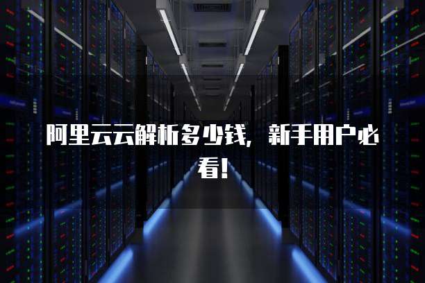 阿里云云解析多少钱，新手用户必看！