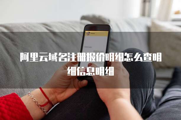 阿里云域名注册报价明细怎么查明细信息明细