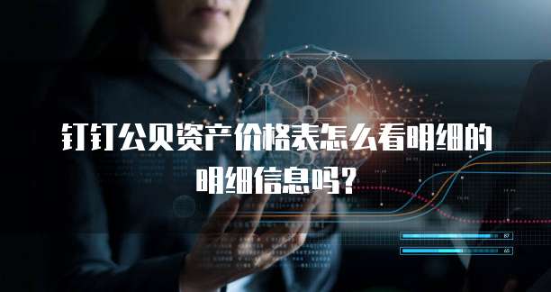 钉钉公贝资产价格表怎么看明细的明细信息吗?