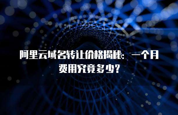 阿里云域名转让价格揭秘:一个月费用究竟多少?
