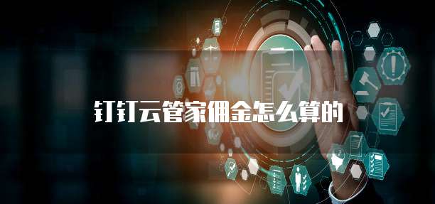 钉钉云管家佣金怎么算的
