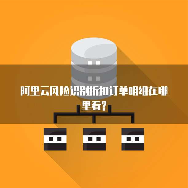 阿里云风险识别折扣订单明细在哪里看?